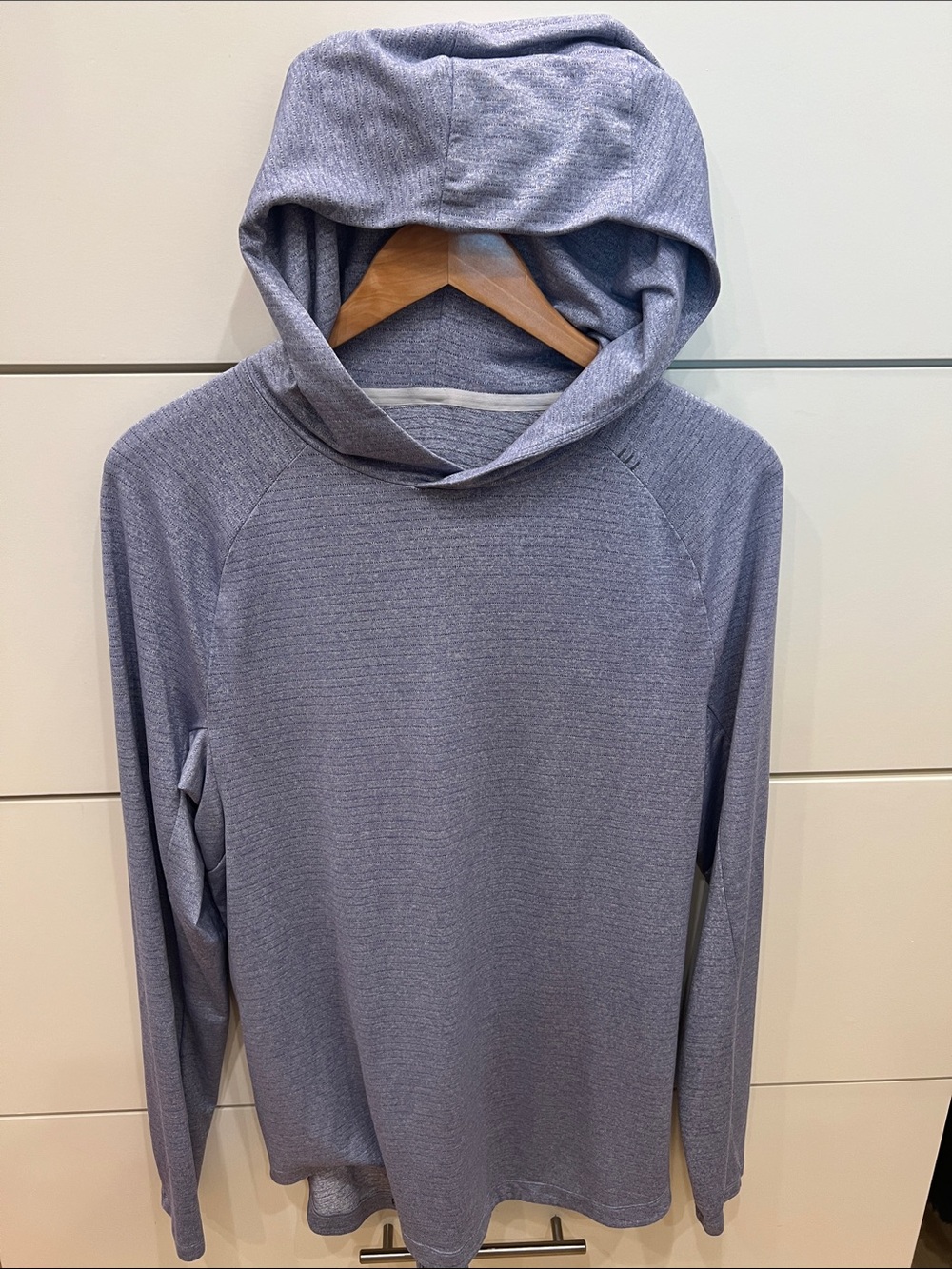 Lululemon Light Blue Men’s Hooded Long-Sleeve Shirt